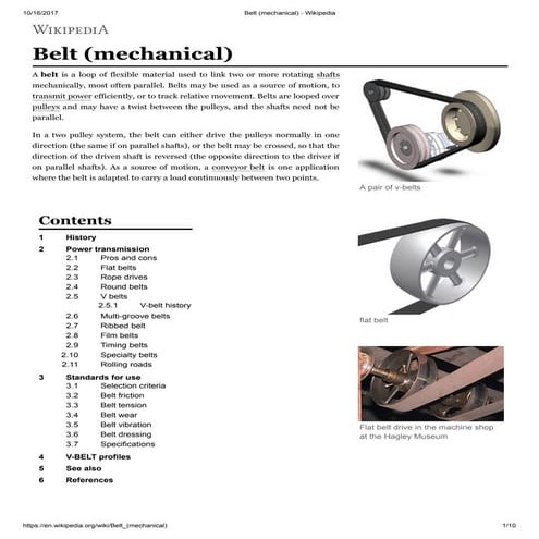 Belt (mechanical)   wikipedia