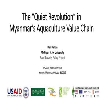 The Quiet Revolution in Myanmar’s Aquaculture Value Chain
