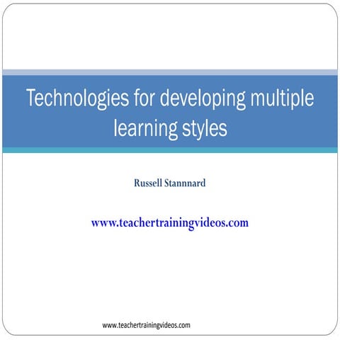 Learning styles and technology