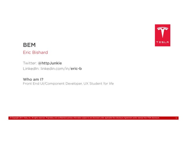 BEM and Component Development