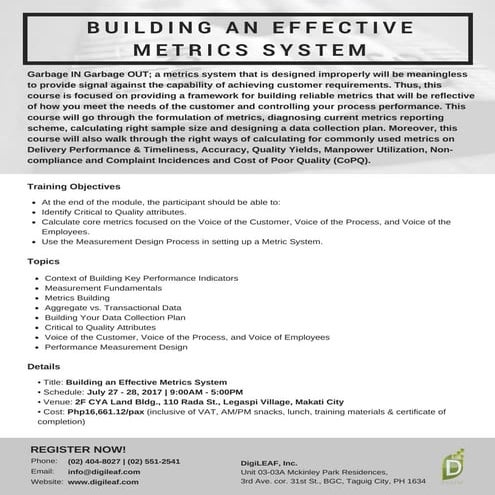 Building an Effective Metrics System