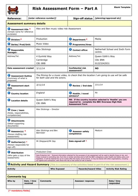 Bbc risk-assessment | PDF