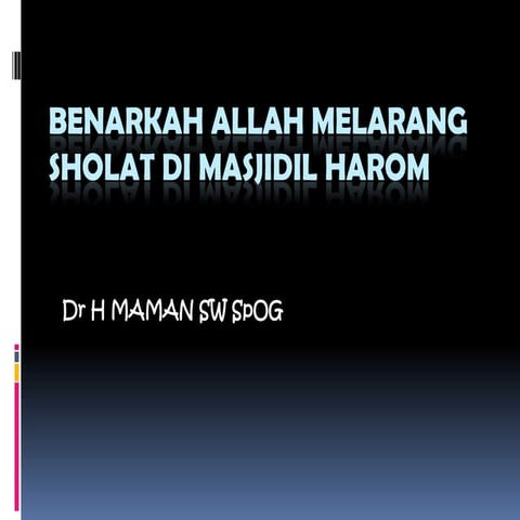 Benarkah allah melarang