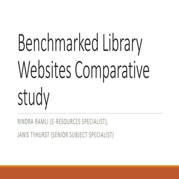 Benchmarked library websites comparative study