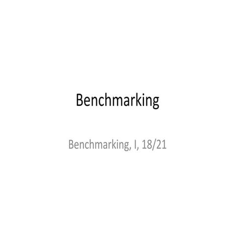 Benchmarking