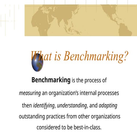 benchmarking methods and processes in engineering