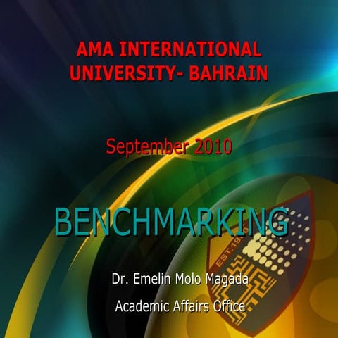 Benchmarking   dean ems septmeber 9, 2010