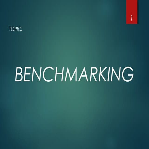 Bechmarking- Total Quality Management (TQM)