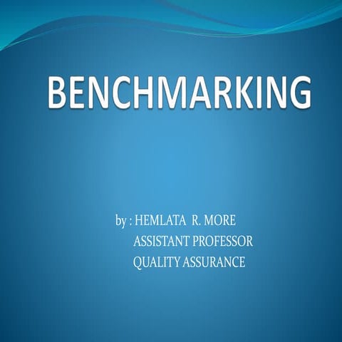 BENCHMARKING pptx