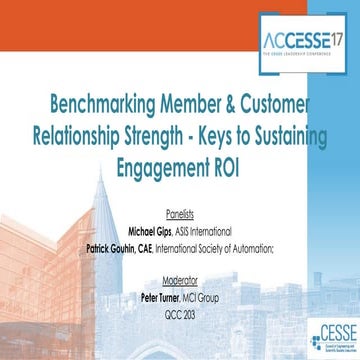 Benchmarking member &amp; customer relationship strength.cesse2017