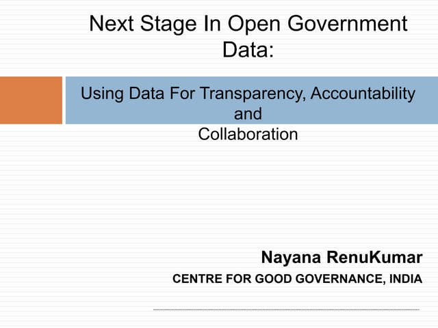 Benchmarking open data