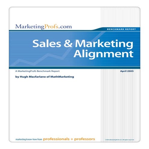 Benchmark report Alignment Sales and Marketing