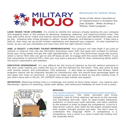 One-Pager on Hiring Military Talent