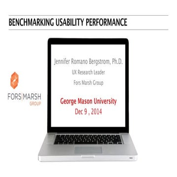 Benchmarking Usability Performance