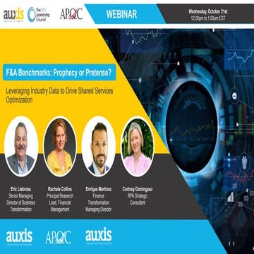 Benchmark webinar presentation