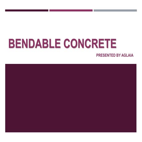 Bendable concrete