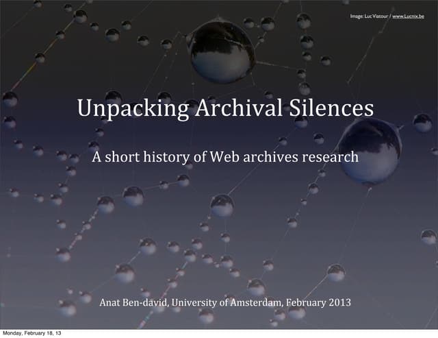 Bendavid unpacking archival_silences_guest_lecture_18022013