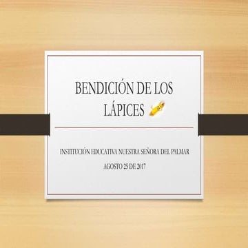 Bendición de los lápices
