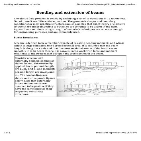 Bending stress in Beams annotated | PDF