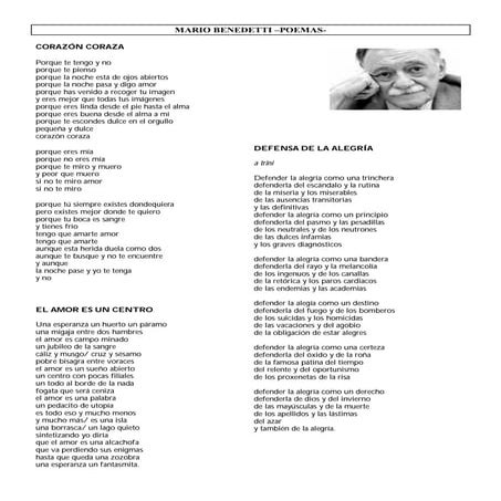 Benedetti poemas