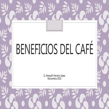 Beneficios del café