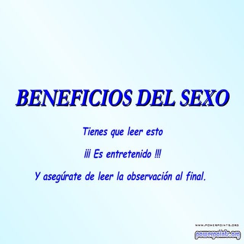 Beneficios Del Sexo
