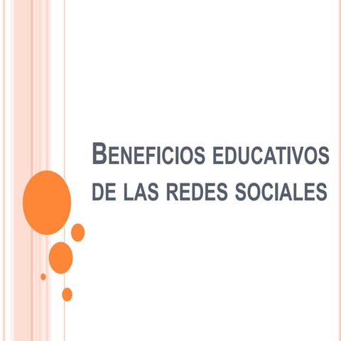 Beneficios de las redes sociales | PPTX