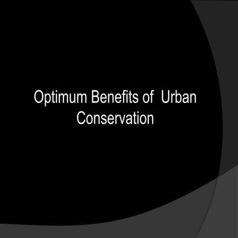 urban conservation