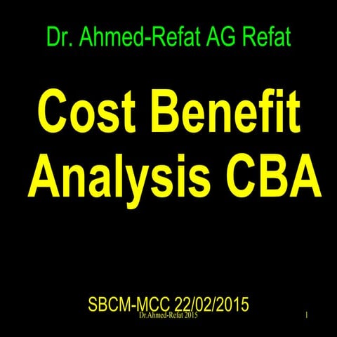 Benefit cost analysis bca
