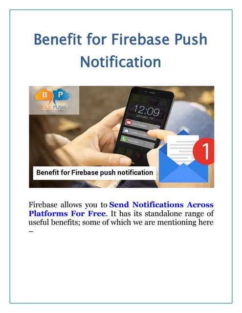 Benefit for firebase push notification