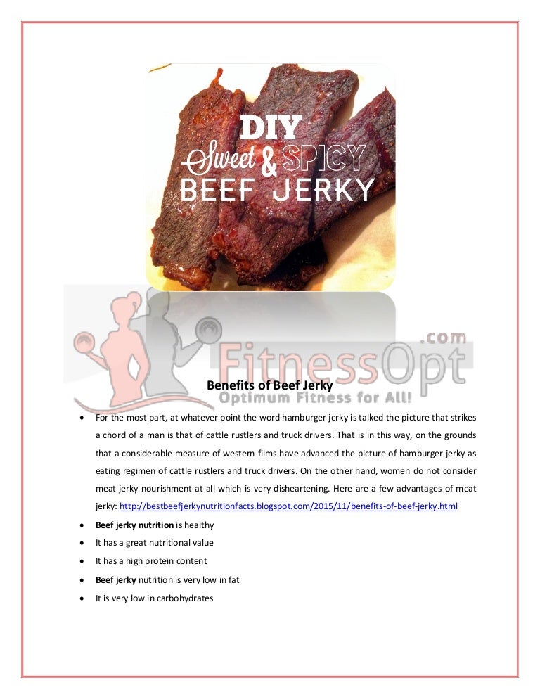 Benefits of Beef Jerky