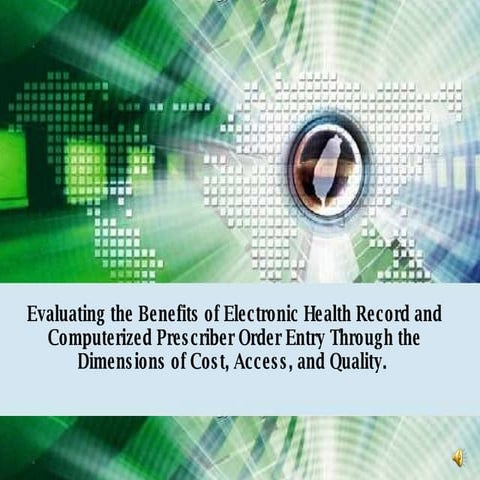 Benefits of CPOE (computerized provider order entry) | PPT