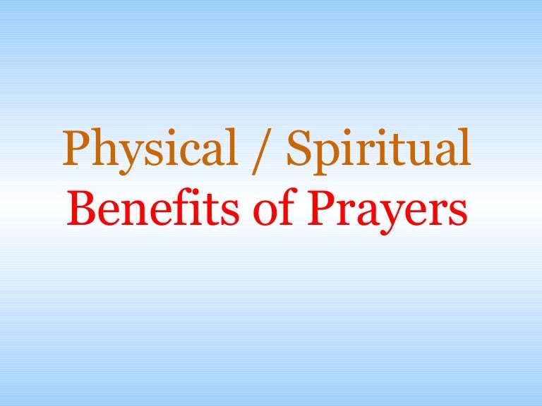 Benefits Of Prayers