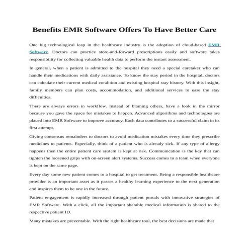 Hospital erp software | PPTX