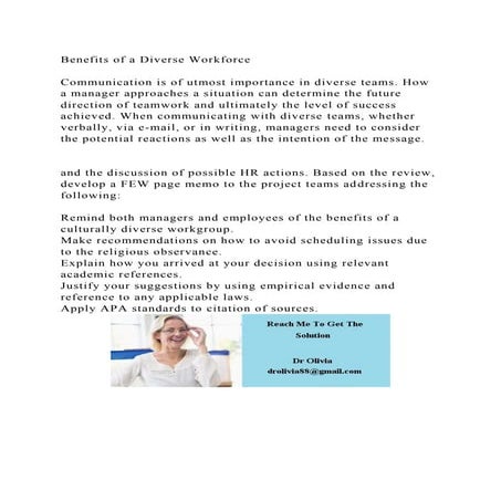 Benefits of a Diverse WorkforceCommunication is of utmost import.docx ...