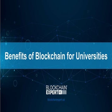 Benefits of blockchain for universities