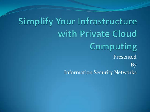 Benefits Of Building Private Cloud