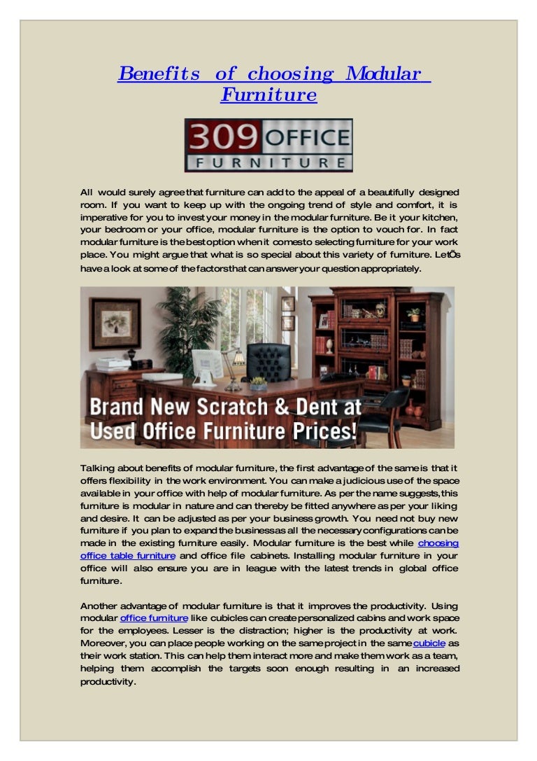 Benefits of choosing modular furniture