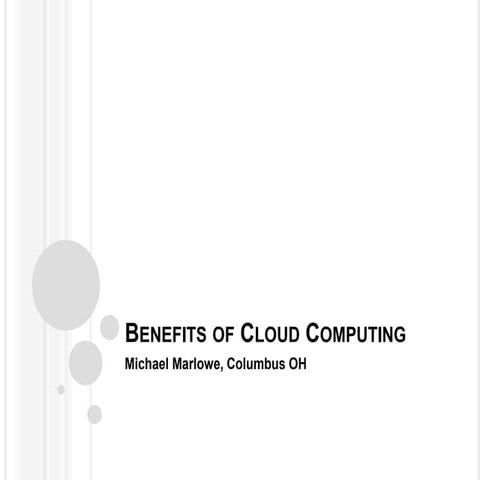 Benefits of Cloud Computing