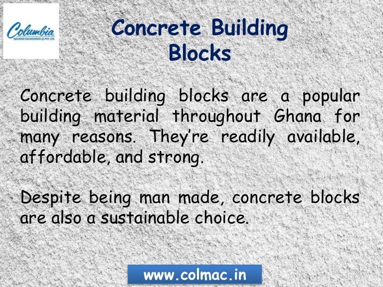 Benefits of concrete building blocks