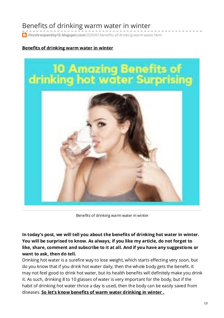 Benefits of drinking warm water in winter