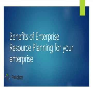 Benefits Of Enterprise Resource Planning For Your Enterprise