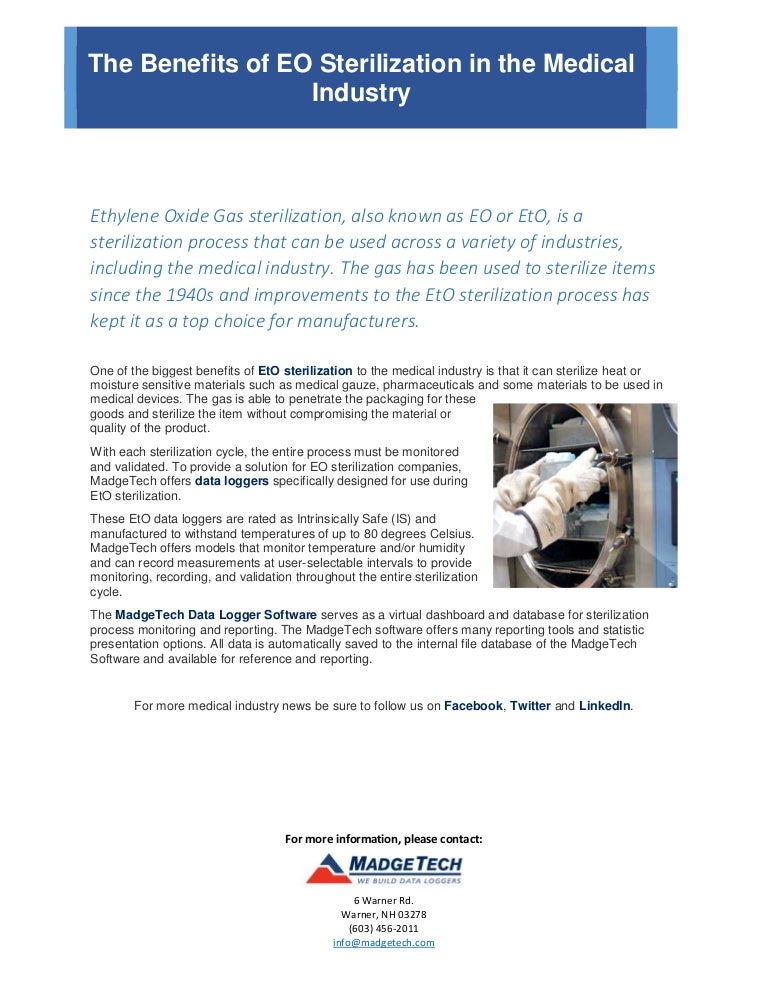 Benefits of eo sterilization in the medical industry