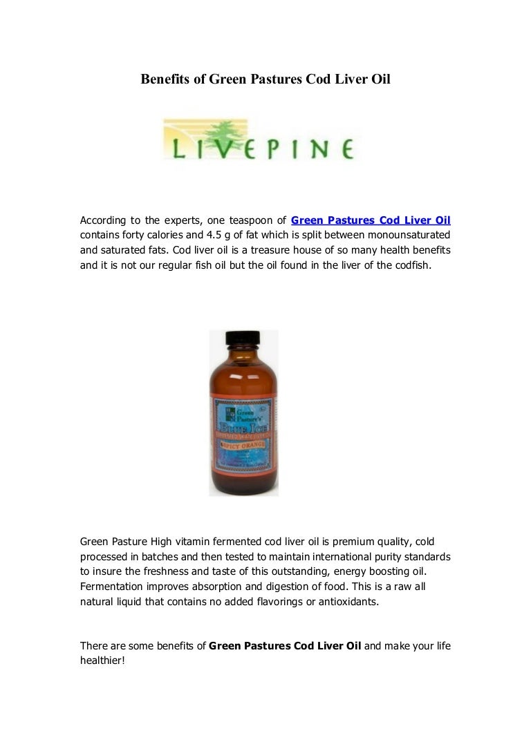 Benefits Of Green Pastures Cod Liver Oil