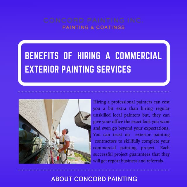Benefits of Hiring a Commercial Exterior Painting Services