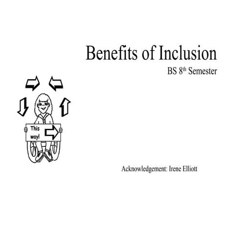 Benefits of inclusive education