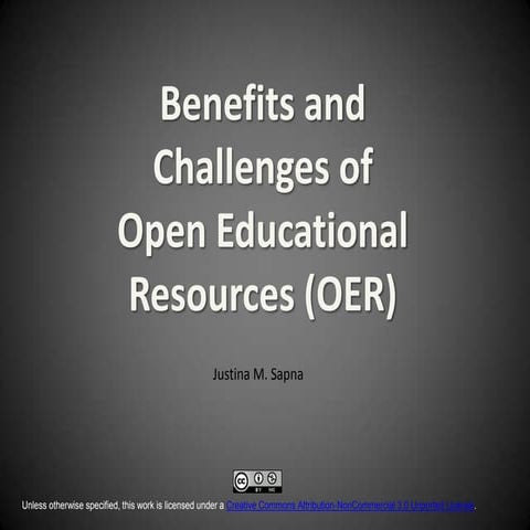 OER Benefits and Challenges