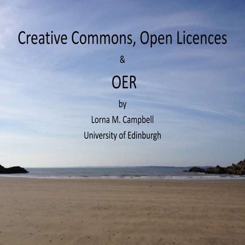 Creative Commons, Open Licences and OER