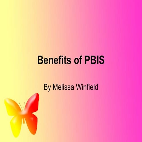 Benefits of pbis