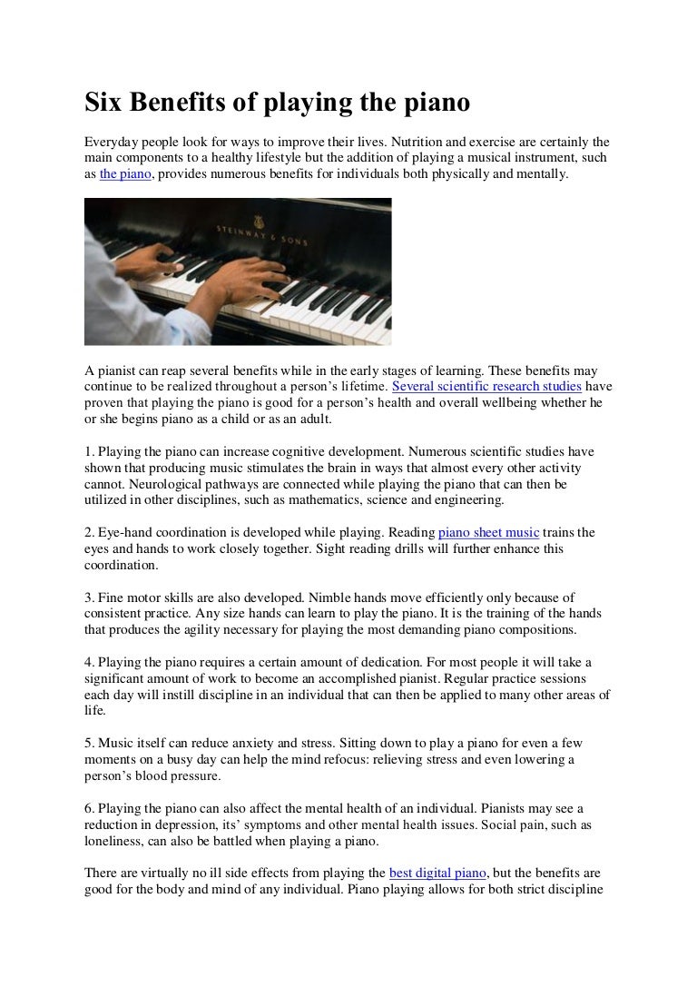 Benefits of Playing Piano